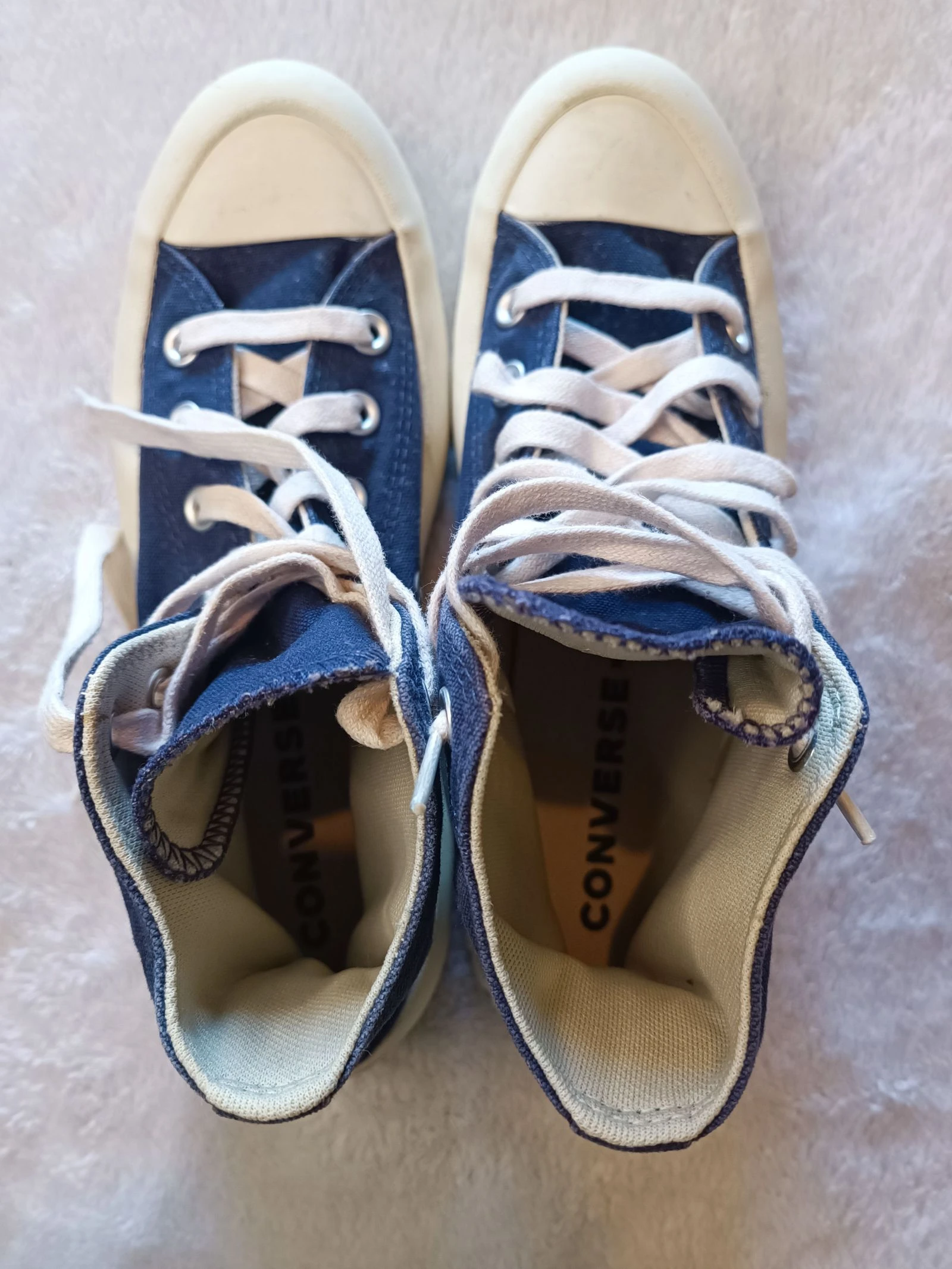 Pair of Converse All Star Chuck Taylor in good condition size 38 navy blue color platform sole – photo 9